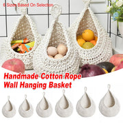 Cotton Rope Woven Storage Basket Wall Mount Fruit Vegetable Organizer Container - Max V528-STORAGE-NET-MAX-867487