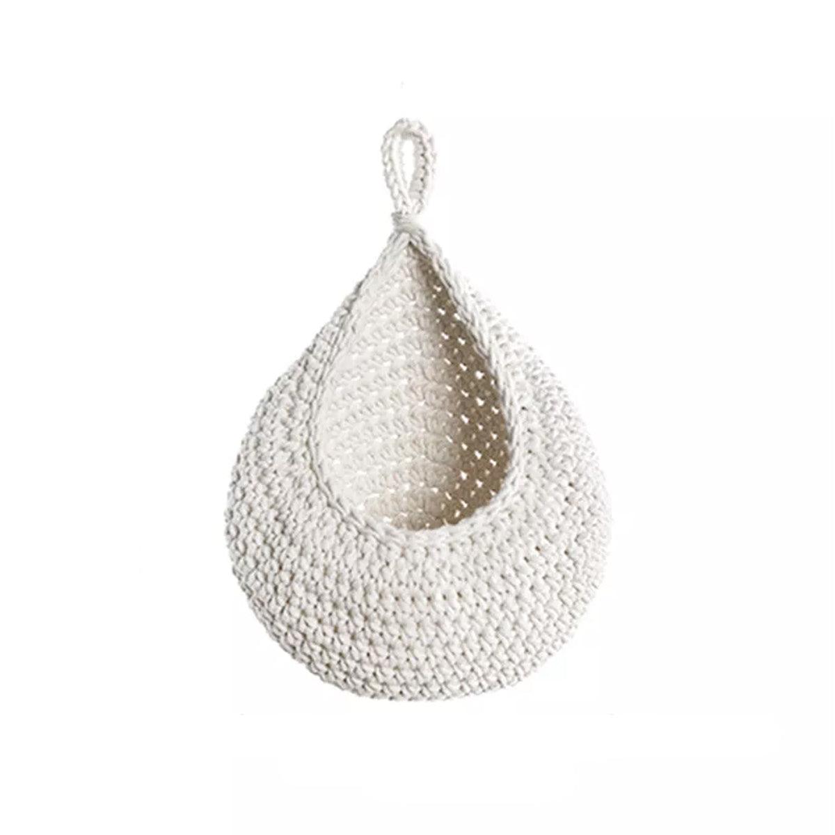 Cotton Rope Woven Storage Basket Wall Mount Fruit Vegetable Organizer Container - Max V528-STORAGE-NET-MAX-867487