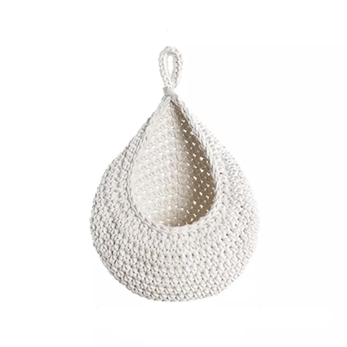 Cotton Rope Woven Storage Basket Wall Mount Fruit Vegetable Organizer Container - Max V528-STORAGE-NET-MAX-867487