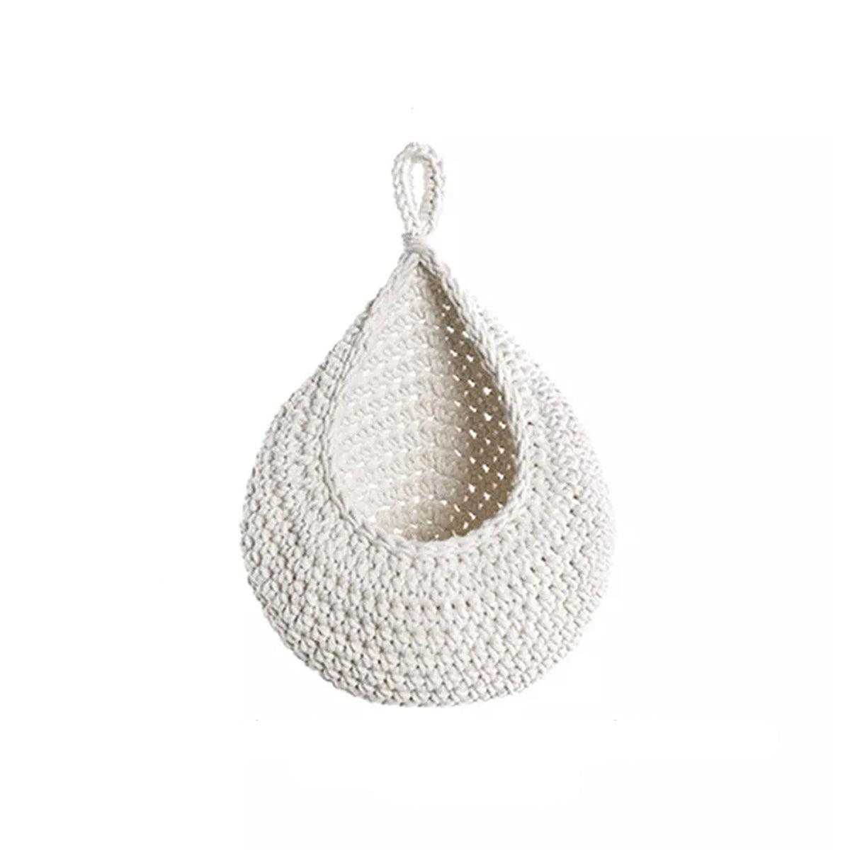 Cotton Rope Woven Storage Basket Wall Mount Fruit Vegetable Organizer Container - Mini V528-STORAGE-NET-MINI-880087