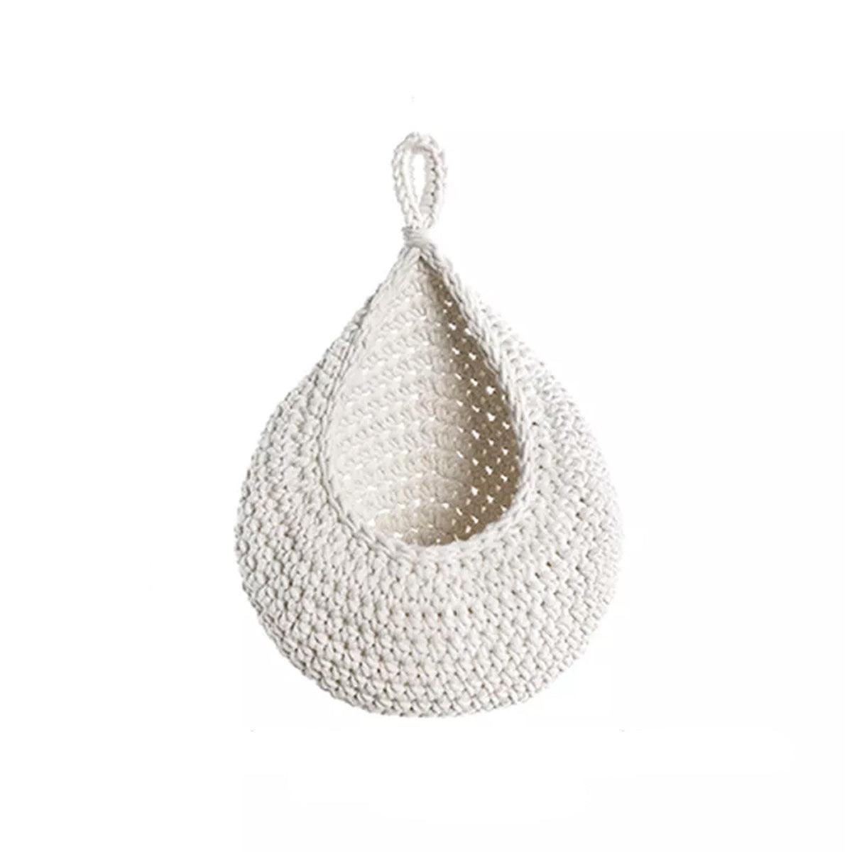 Cotton Rope Woven Storage Basket Wall Mount Fruit Vegetable Organizer Container - Mini V528-STORAGE-NET-MINI-880087
