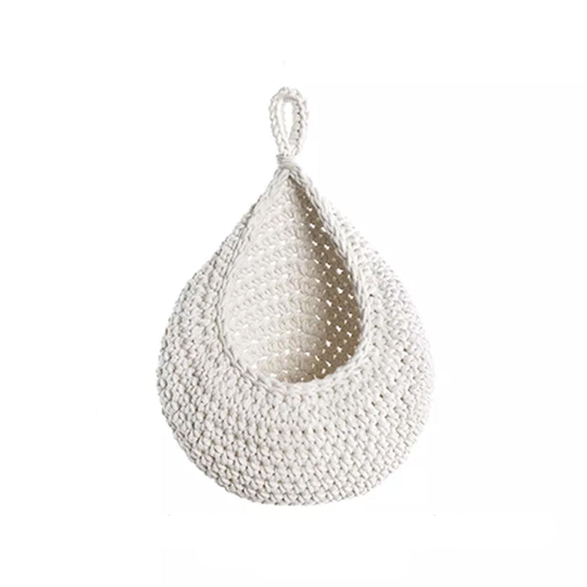 Cotton Rope Woven Storage Basket Wall Mount Fruit Vegetable Organizer Container - Mini V528-STORAGE-NET-MINI-880087