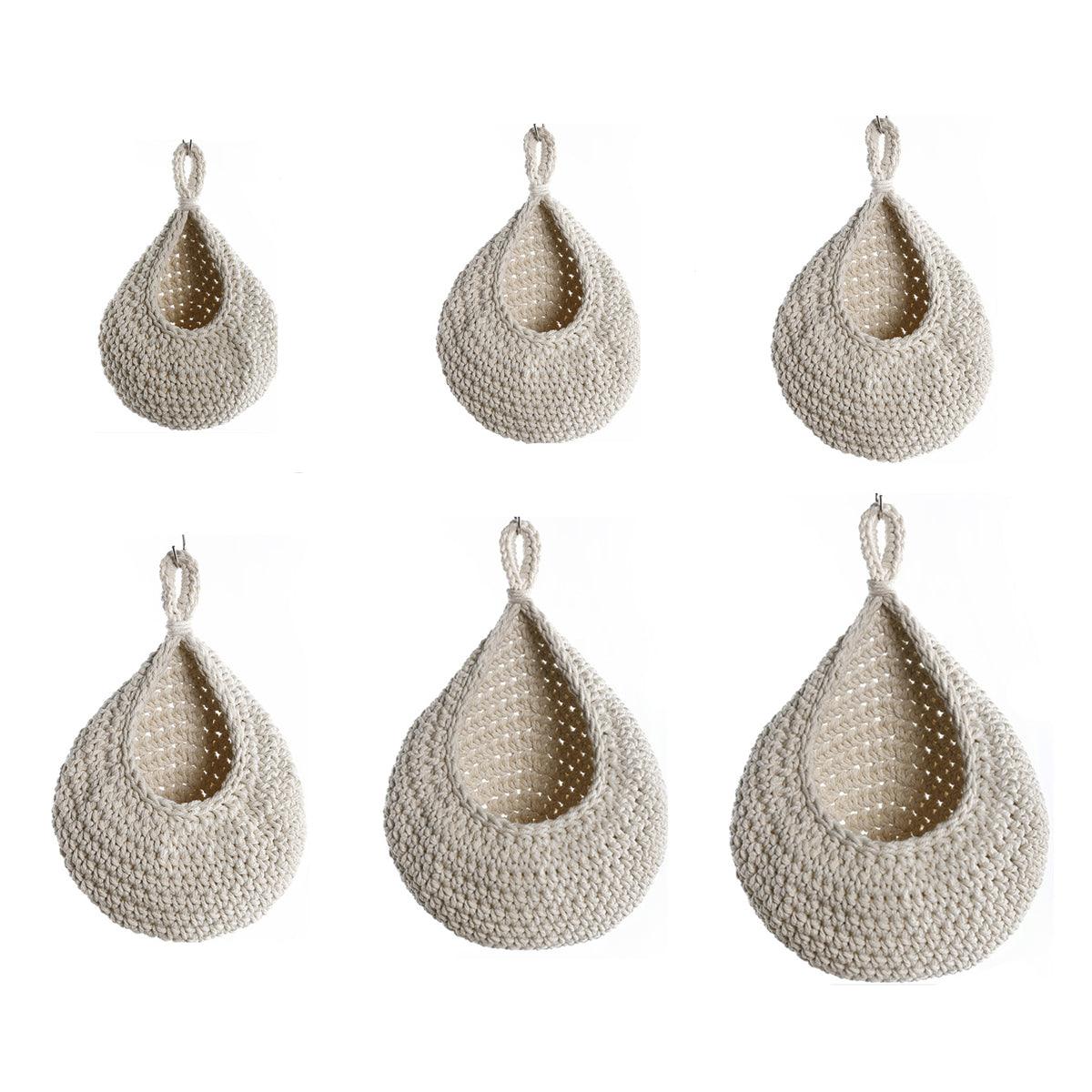 Cotton Rope Woven Storage Basket Wall Mount Fruit Vegetable Organizer Container - XL V528-STORAGE-NET-XL-169874