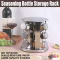 Stainless Steel Rotating Spice Rack Organizer Kitchen Seasoning Jar Holder Use V528-STORAGE-RACK-12-213304