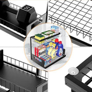 Removable Kitchen Cabinet Sink Storage Rack with Drawable Basket Organizer Shelf V528-STORAGE-RACK-BLACK-242818