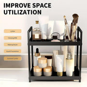 Multi-layer Cosmetic Storage Rack Desktop Organizer for Bathroom Dormitory Use - Black V528-STORAGE-RACK-BLACK-313876