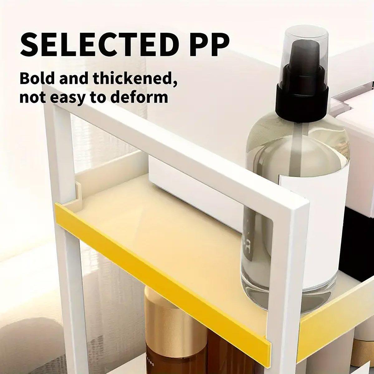 Multi-layer Cosmetic Storage Rack Desktop Organizer for Bathroom Dormitory Use - Black V528-STORAGE-RACK-BLACK-313876