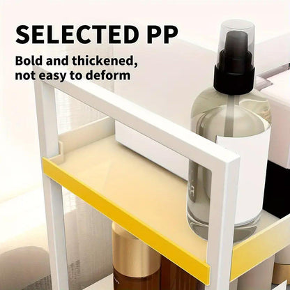 Multi-layer Cosmetic Storage Rack Desktop Organizer for Bathroom Dormitory Use - Black V528-STORAGE-RACK-BLACK-313876