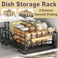 Pull Out Kitchen Storage Rack Basket Drawer Dish Organizer Slide Cabinet Shelf - White V528-STORAGE-RACK-WHITE-110679