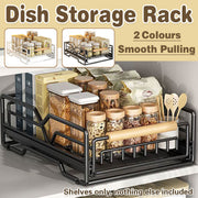 Pull Out Kitchen Storage Rack Basket Drawer Dish Organizer Slide Cabinet Shelf - White V528-STORAGE-RACK-WHITE-110679