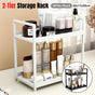 Multi-layer Cosmetic Storage Rack Desktop Organizer for Bathroom Dormitory Use - White V528-STORAGE-RACK-WHITE-489022