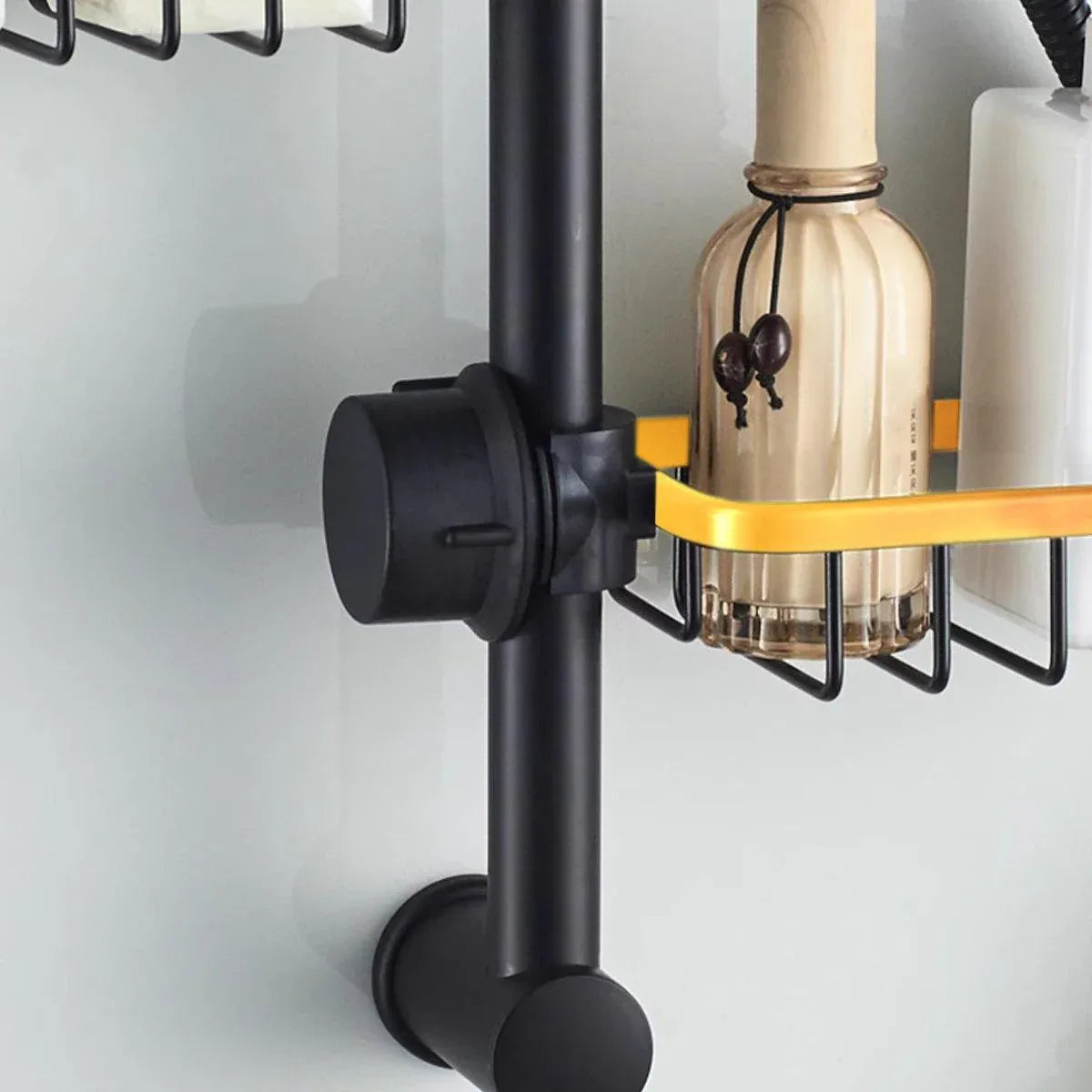 Adjustable Faucet Sink Shelf Drainage Rack Kitchen Storage Organizer for Home V528-STORAGE-SHELF-BLACK-GOLD-892956