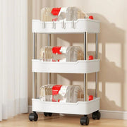 Multi Layer Rolling Storage Cart Kitchen Bathroom Organizer Shelf with Wheels - 4-Black V528-STORAGE-TROLLEY-4-BLACK-107020