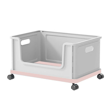 Under Desk Book Storage Box with Wheels Movable Classroom Student Organiser Rack - White V528-STORAGE-WHITE-395299