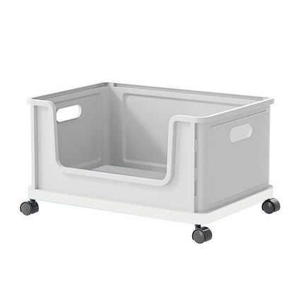 Under Desk Book Storage Box with Wheels Movable Classroom Student Organiser Rack - White V528-STORAGE-WHITE-395299