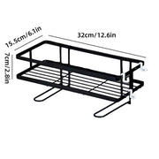 Storage Rack 1Tier Space Saver Over The Toilet Steel Bathroom Shelf Organizer - White V528-STORAGE-WHITE-768330