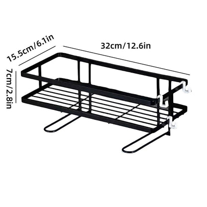 Storage Rack 1Tier Space Saver Over The Toilet Steel Bathroom Shelf Organizer - White V528-STORAGE-WHITE-768330
