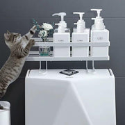Storage Rack 1Tier Space Saver Over The Toilet Steel Bathroom Shelf Organizer - White V528-STORAGE-WHITE-768330