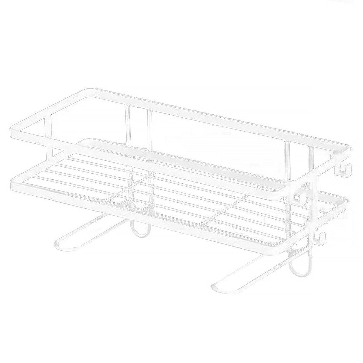 Storage Rack 1Tier Space Saver Over The Toilet Steel Bathroom Shelf Organizer - White V528-STORAGE-WHITE-768330