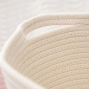 Rainbow Cotton Rope Storage Basket Handheld Desktop Organizer Large Basket V528-STORAGE-WHITE-823046