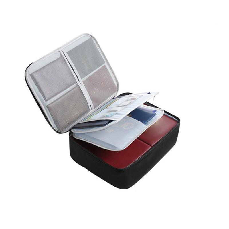 Large Capacity Multi-Layer Document Ticket Storage Bag Certificate File Organize 3 Layers - Black 3 Layers-B3 V528-STORAGEBAG-BLACK-3LAYERS-B358916