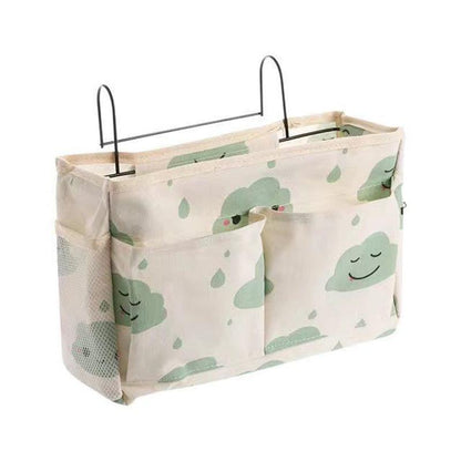 Hanging Bedside Storage Caddy with Pockets for Bunk Bed Dorm Couch Organizing - Green V528-STORAGEBAG-CACTUS-205214