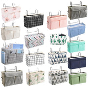 Hanging Bedside Storage Caddy with Pockets for Bunk Bed Dorm Couch Organizing - Pink V528-STORAGEBAG-CLOUDMASS-017892