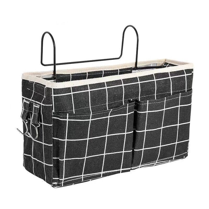 Hanging Bedside Storage Caddy with Pockets for Bunk Bed Dorm Couch Organizing - Pink V528-STORAGEBAG-CLOUDMASS-017892