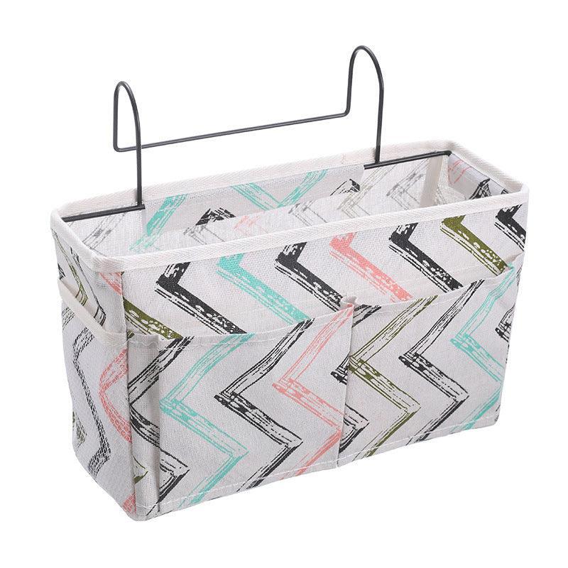 Hanging Bedside Storage Caddy with Pockets for Bunk Bed Dorm Couch Organizing - Dark Grey V528-STORAGEBAG-DARKGREY-456027