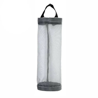 Hanging Mesh Bag Organizer Dispenser for Plastic or Trash Bags Storage Holder - Grey V528-STORAGEBAG-GREY-67105