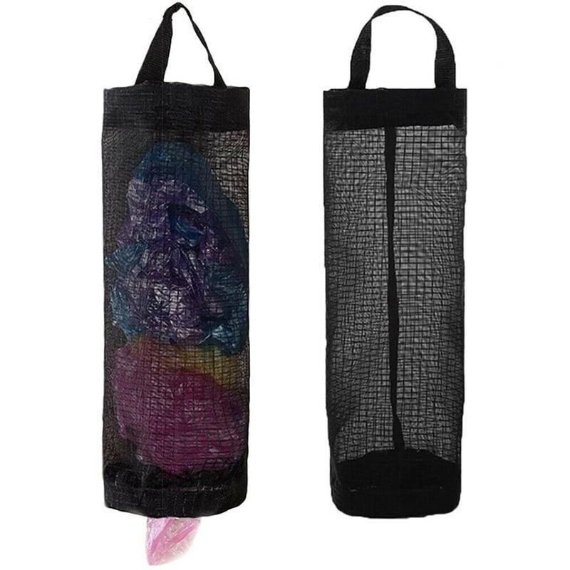 Hanging Mesh Bag Organizer Dispenser for Plastic or Trash Bags Storage Holder - Grey V528-STORAGEBAG-GREY-67105