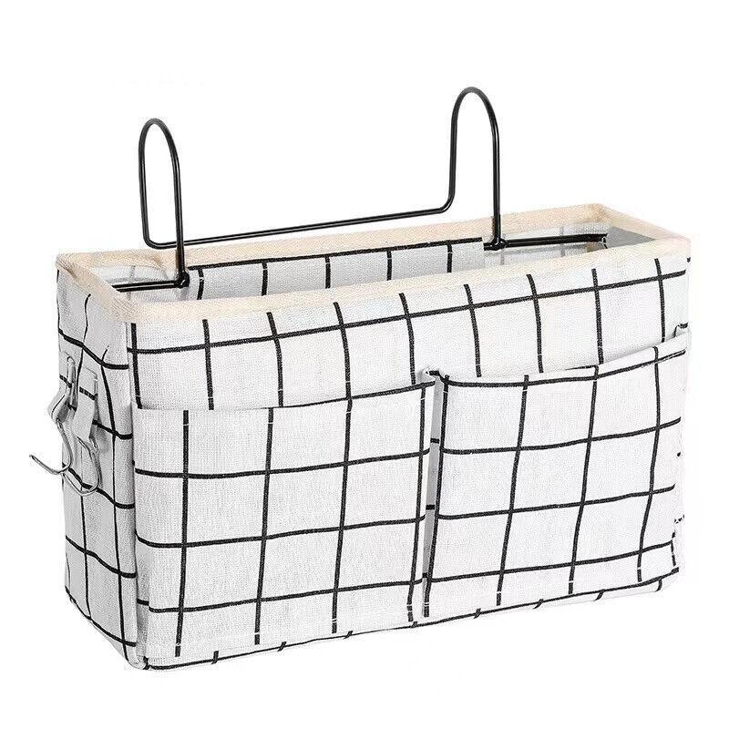 Hanging Bedside Storage Caddy with Pockets for Bunk Bed Dorm Couch Organizing - Light Pink V528-STORAGEBAG-PINK-624725