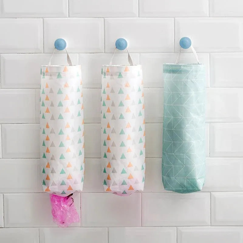Plastic Bag Bags Hanger Organizer Storage Kitchen Trash Garbage Dispenser Holder - Red V528-STORAGEBAG-RED-012450