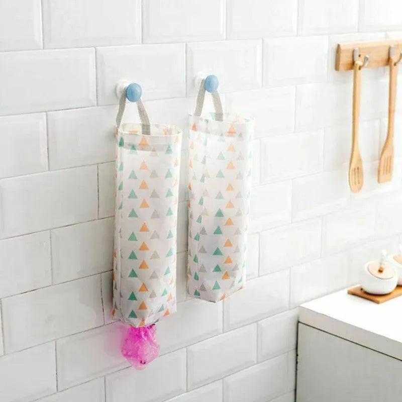 Plastic Bag Bags Hanger Organizer Storage Kitchen Trash Garbage Dispenser Holder - Triangle V528-STORAGEBAG-TRIANGLE-54766