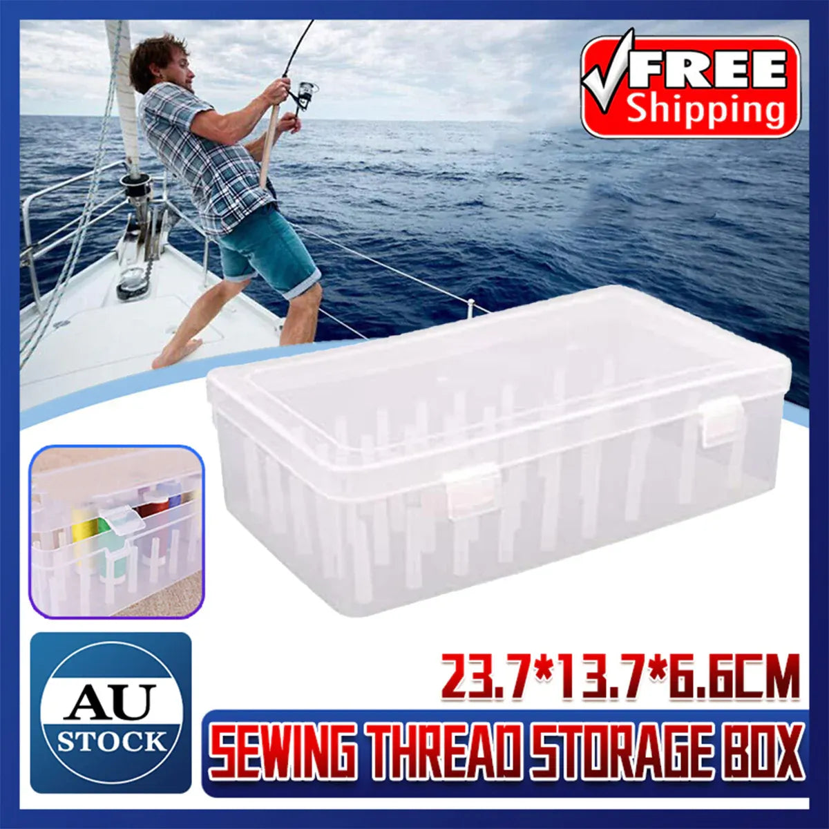 42 Spool Sewing Thread Storage Box Embroidery Bobbin Case Holder Organizer V528-STORAGEBO-14255