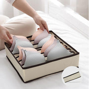 Drawer Organizer Set Foldable Storage Box Divider for Bra Underwear Closet 4pcs - Grey V528-STORAGEBO-GREY-58791