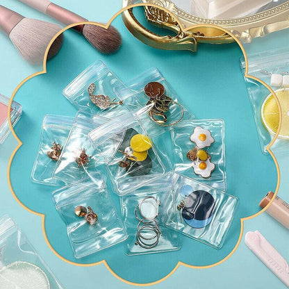 30X Transparent Jewelry Storage Book Small Plastic Gifts Reclosable Jewelry Bags V528-STORAGEBOOK-174030