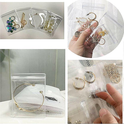 30X Transparent Jewelry Storage Book Small Plastic Gifts Reclosable Jewelry Bags V528-STORAGEBOOK-174030