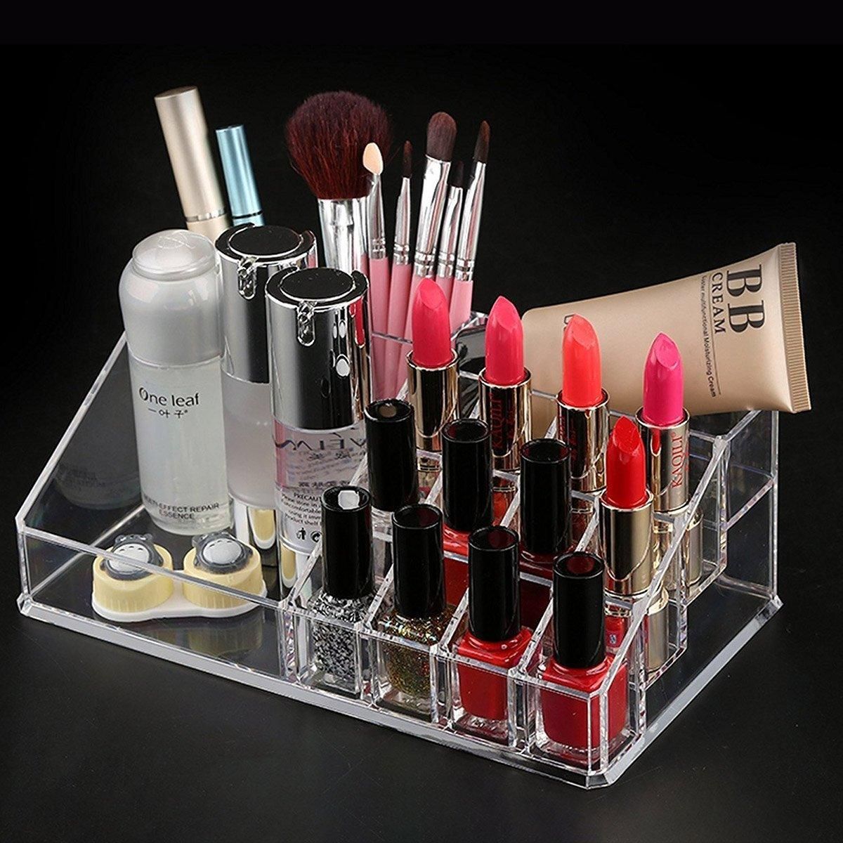 Desktop Transparent Storage Organizer Box Multi-Compartment Display Rack Holder - 16 grids V528-STORAGEBOX-16-933258