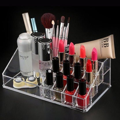 Desktop Transparent Storage Organizer Box Multi-Compartment Display Rack Holder - 16 grids V528-STORAGEBOX-16-933258
