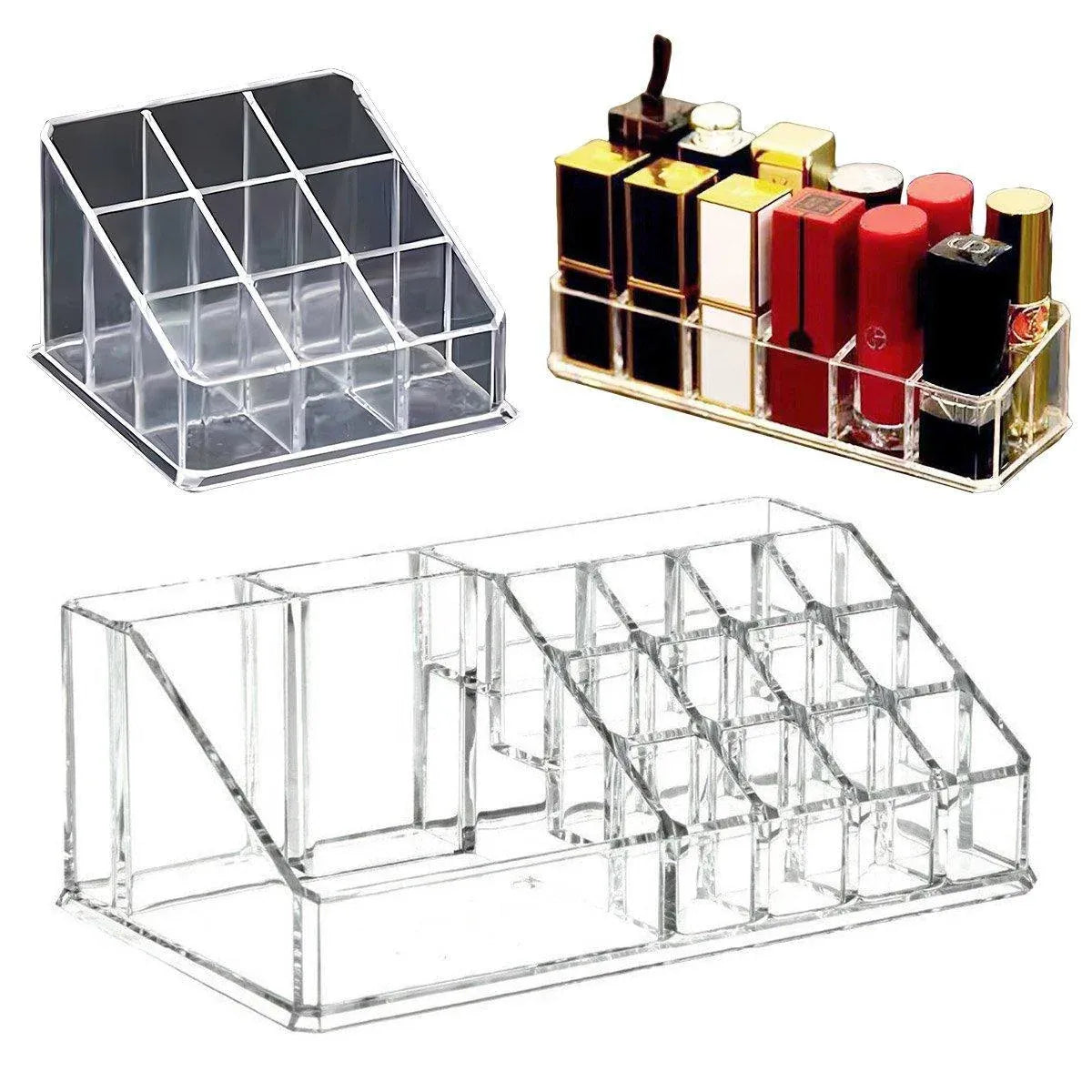 Desktop Transparent Storage Organizer Box Multi-Compartment Display Rack Holder - 9 grids V528-STORAGEBOX-9-126927