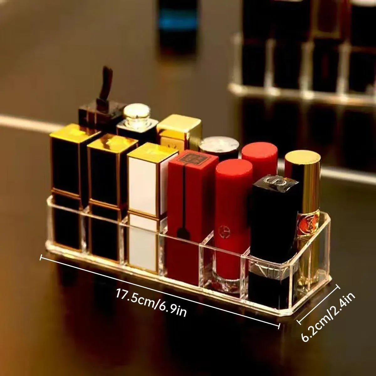 Desktop Transparent Storage Organizer Box Multi-Compartment Display Rack Holder - 9 grids V528-STORAGEBOX-9-126927