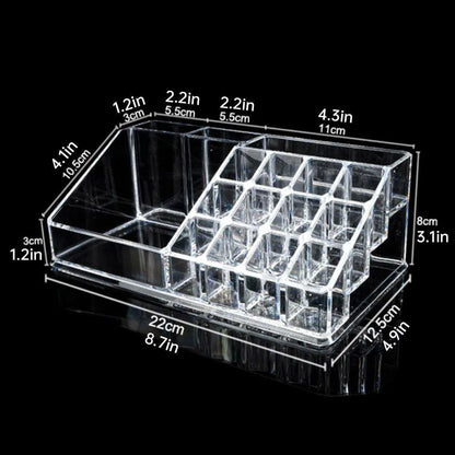 Desktop Transparent Storage Organizer Box Multi-Compartment Display Rack Holder - 9 grids V528-STORAGEBOX-9-126927