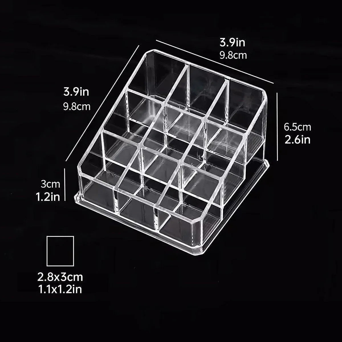 Desktop Transparent Storage Organizer Box Multi-Compartment Display Rack Holder - 9 grids V528-STORAGEBOX-9-126927