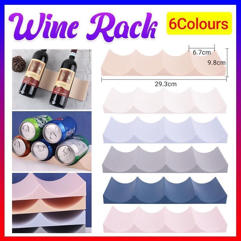 Fridge Organiser Wine Beer Stacking Bottle Rack Kitchen Space Saving Can Holder - Light Blue V528-STORAGERACK-LIGHTBLUE-477172
