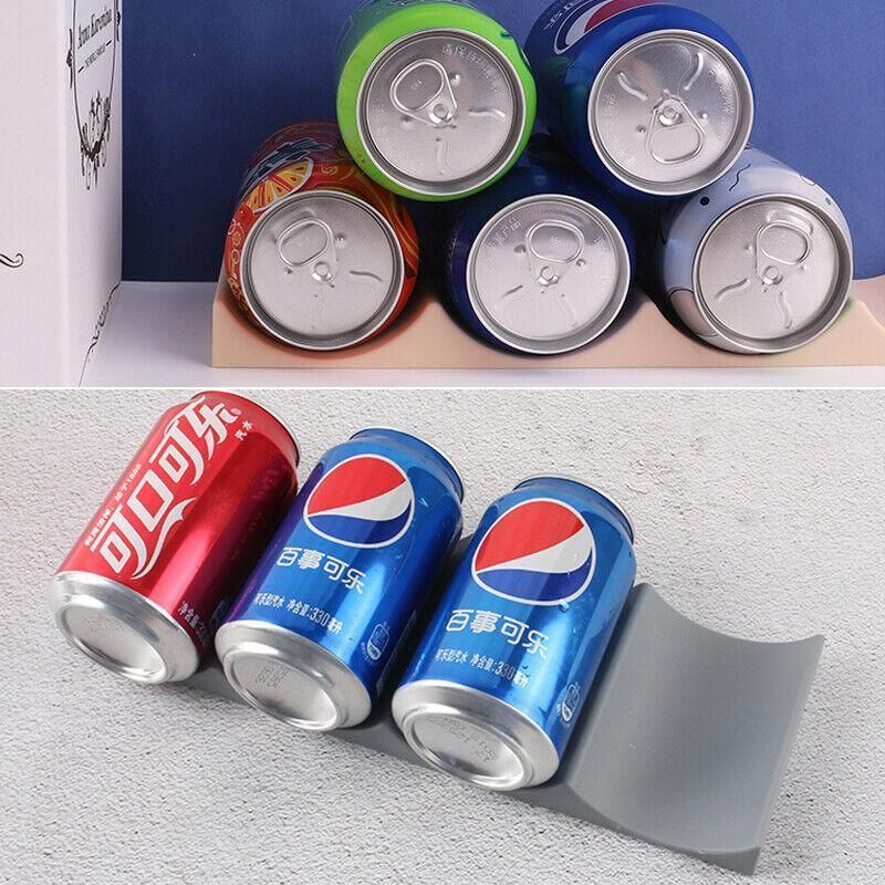 Fridge Organiser Wine Beer Stacking Bottle Rack Kitchen Space Saving Can Holder - Pink V528-STORAGERACK-LIGHTPINK-994470
