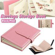 Large Capacity Jewelry Storage Book for Earrings Home Organizer Small Size Box - Black V528-STORE-BOOKS-BLACK-582556