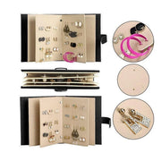 Large Capacity Jewelry Storage Book for Earrings Home Organizer Small Size Box - Black V528-STORE-BOOKS-BLACK-582556