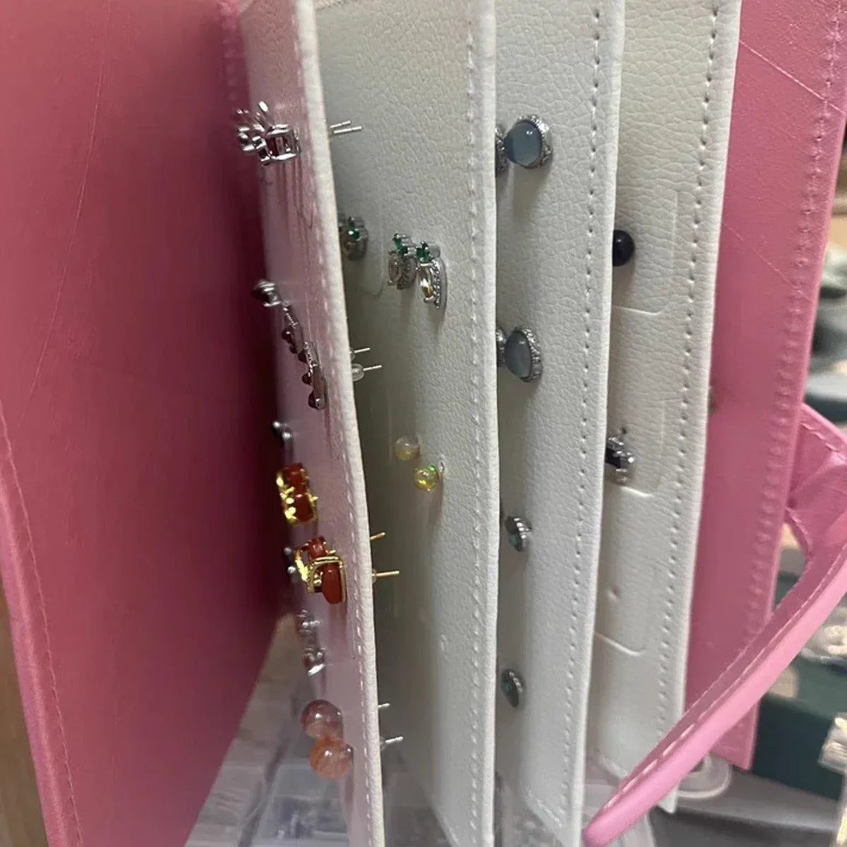 Large Capacity Jewelry Storage Book for Earrings Home Organizer Small Size Box - Black V528-STORE-BOOKS-BLACK-582556