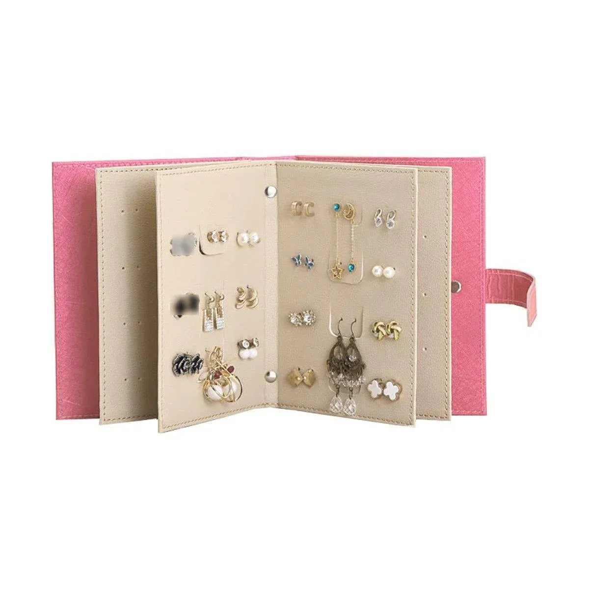 Large Capacity Jewelry Storage Book for Earrings Home Organizer Small Size Box - Black V528-STORE-BOOKS-BLACK-582556